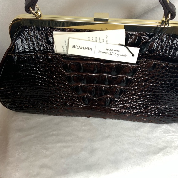 NWT Brahmin Emmett Albertina Embossed Leather Versatile Clutch and Crossbody - Picture 6 of 16